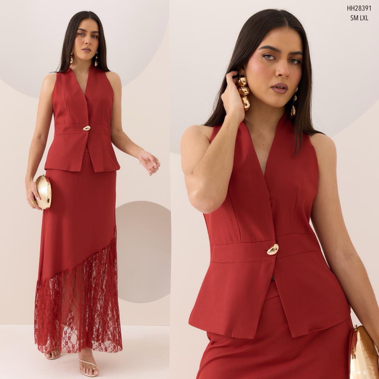 SET FALDA ENCAJE