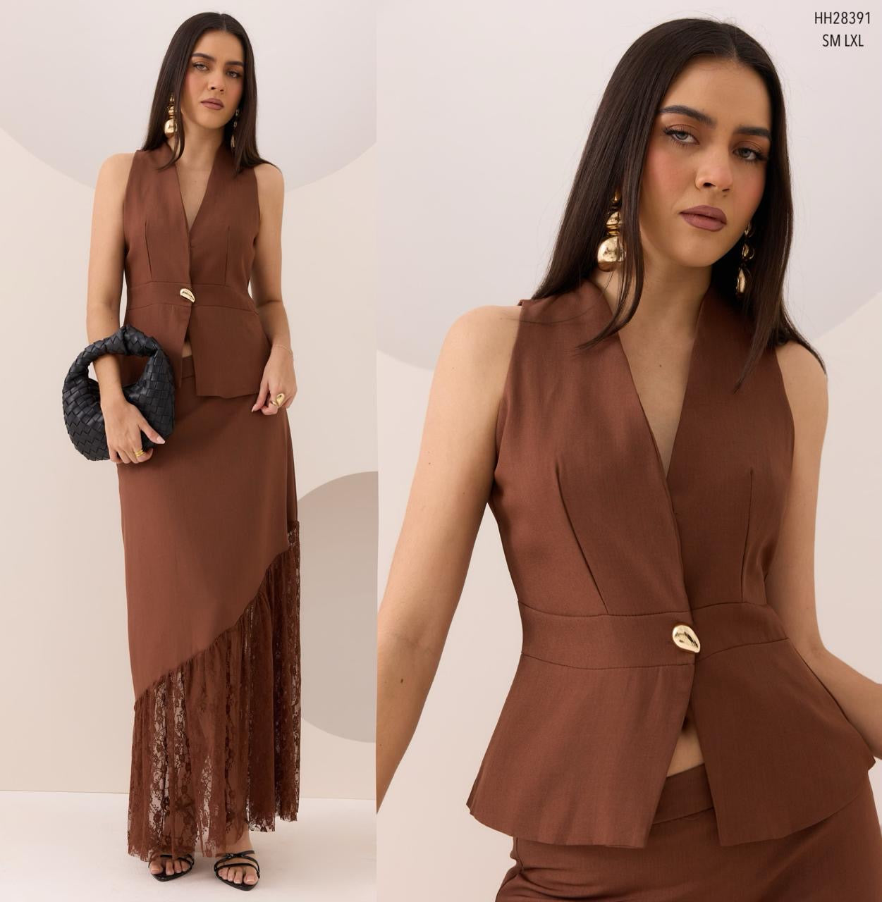 SET FALDA ENCAJE