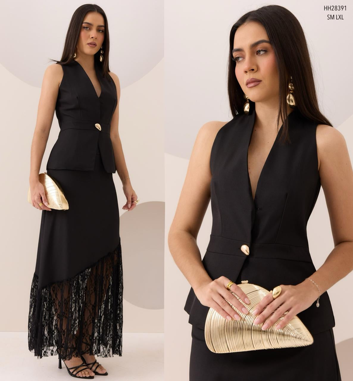 SET FALDA ENCAJE