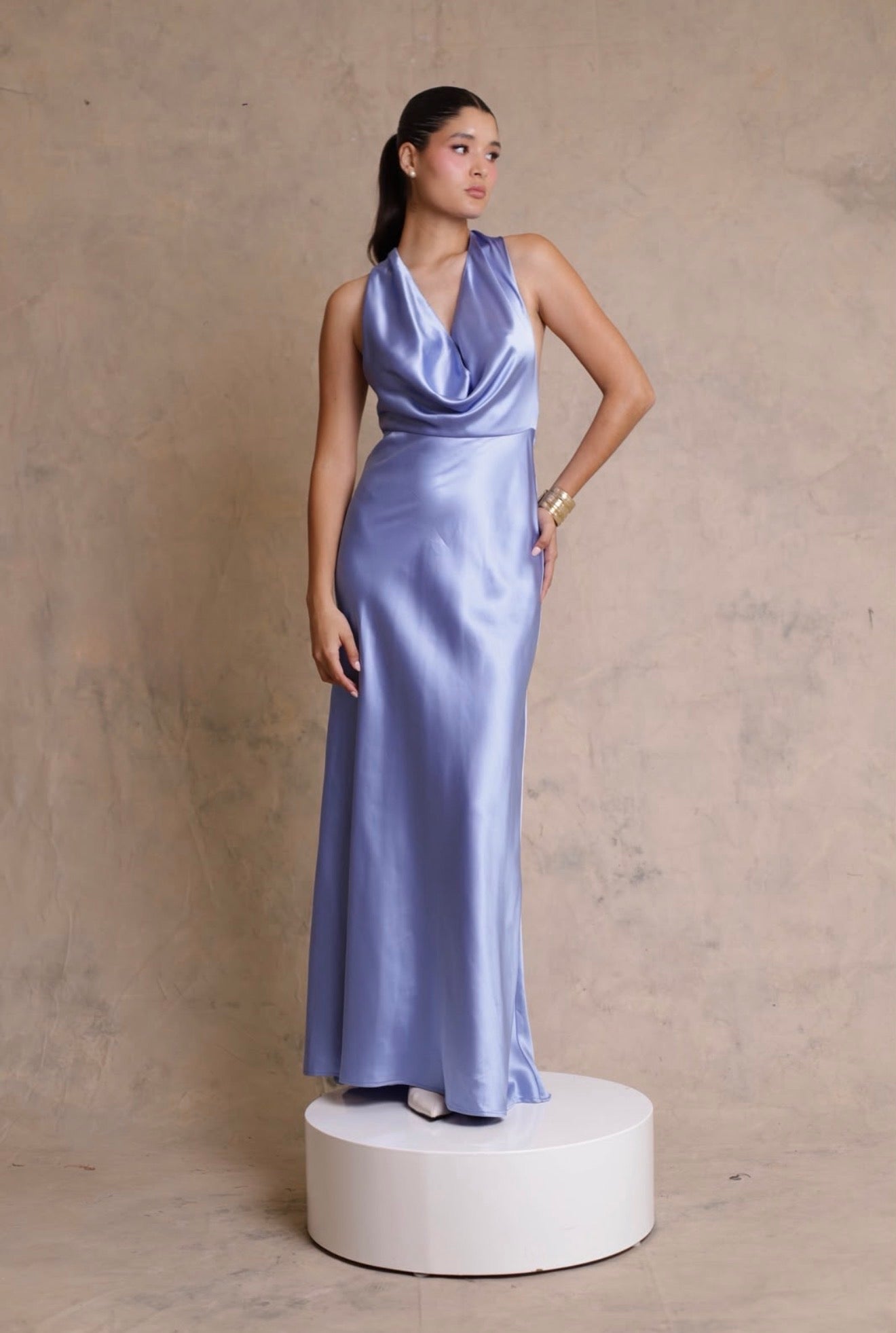 SATIN HALTER