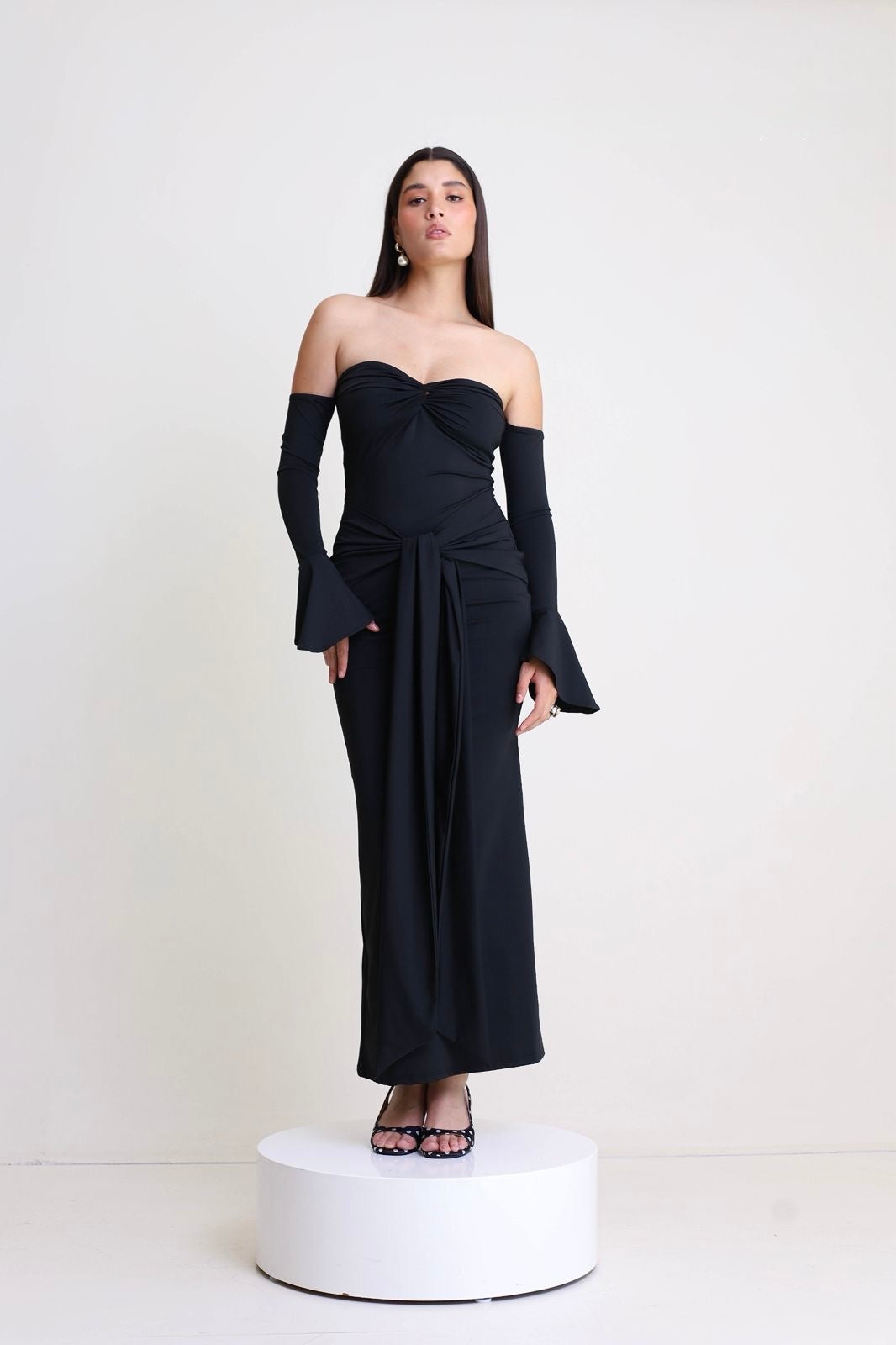 Negro mangas stretch